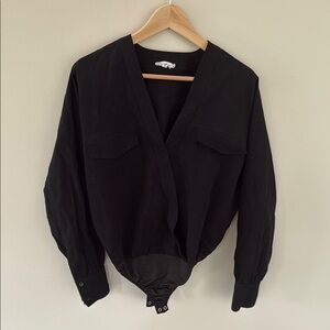 Good American Classic Black Bodysuit